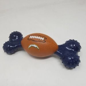 Los Angeles Chargers Hard Rubber Football sport Bonez Dog Chew Toy MC3